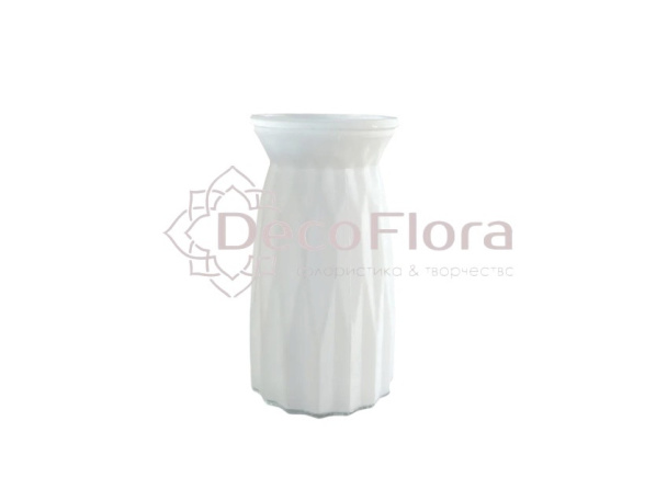 Ваза (стекло) D7,8 H15 белая