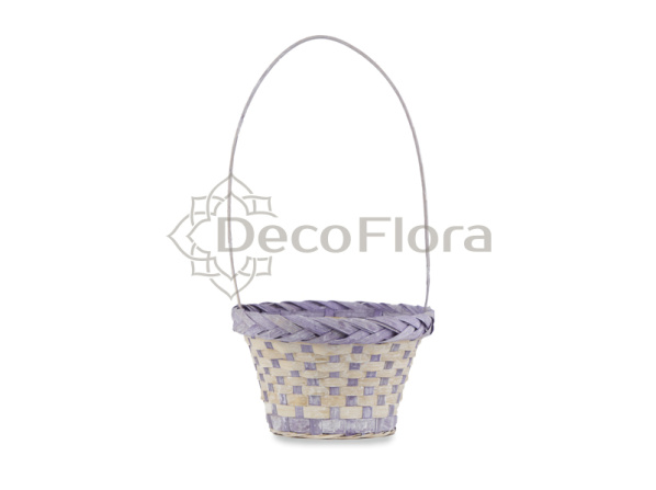 Корзина бамбуковая d20 h12 hh40 фиолетовая