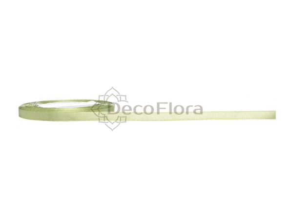 Лента атласная 0,6cm*25ярд фисташковый