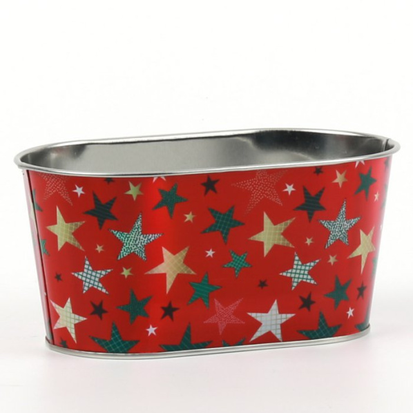 Кашпо металл d19,5*11,5*h9 Праздничный звездопад