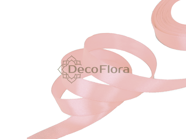 Лента атласная 1,2cm*20м - 1011 - сливочно-розовый 