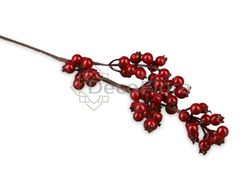 Ветка с ягодами 70см красная 