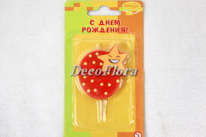 Свеча для торта Цифра-мини 0 Звезда