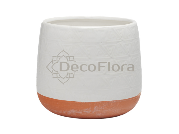 Кашпо керамическое d15 h13 белое 