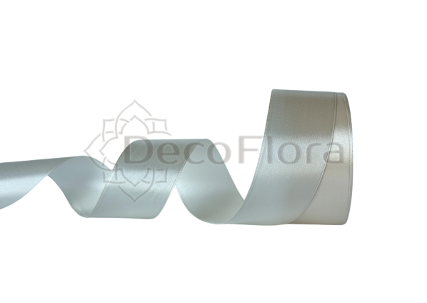 Лента атласная 5cm*25ярд - 008 - кремовая 
