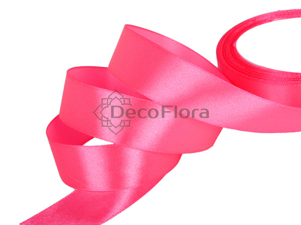 Лента атласная 5cm*20м - 1038 - розовый неон