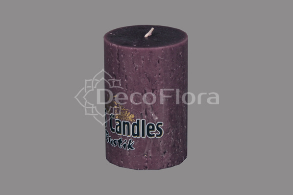 Свеча парафин Рустик D60 H100 - баклажан
