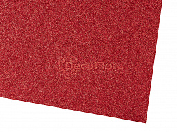 Фоамиран с глиттером 50х70см 1,5мм Y201-красный